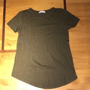Army green Zara cotton t-shirt